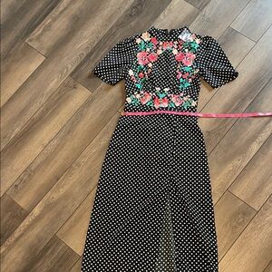 Chic Black and White Floral Dress